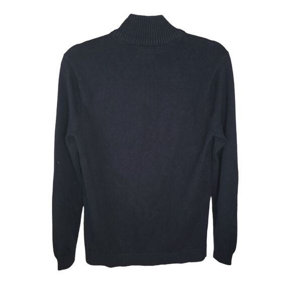 Tesla black quarter zip pull over men's sweater size Small - Picture 2 of 6